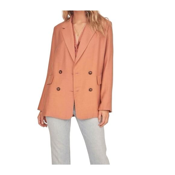 ASTR The Label Allegra Oversized Double Breasted Blazer Suit Jacket XS Orange - Picture 13 of 13